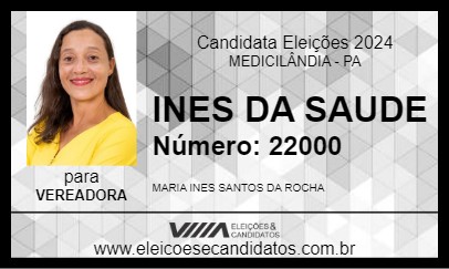 Candidato INES DA SAUDE 2024 - MEDICILÂNDIA - Eleições