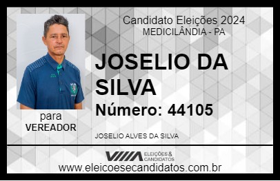 Candidato JOSELIO DA SILVA 2024 - MEDICILÂNDIA - Eleições