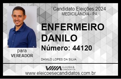 Candidato ENFERMEIRO DANILO 2024 - MEDICILÂNDIA - Eleições