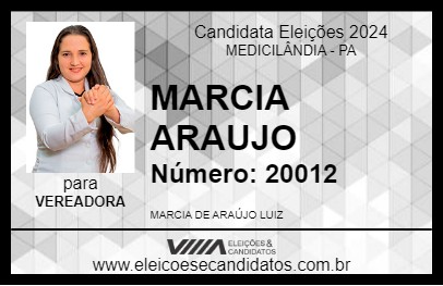 Candidato MARCIA ARAUJO 2024 - MEDICILÂNDIA - Eleições