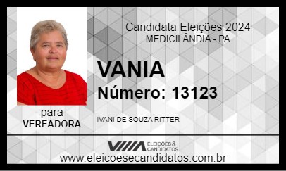 Candidato VANIA 2024 - MEDICILÂNDIA - Eleições