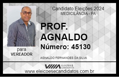 Candidato PROF. AGNALDO 2024 - MEDICILÂNDIA - Eleições