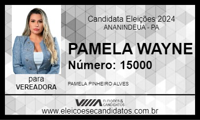 Candidato PAMELA WAYNE 2024 - ANANINDEUA - Eleições