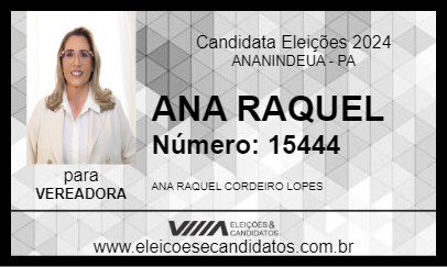 Candidato ANA RAQUEL 2024 - ANANINDEUA - Eleições