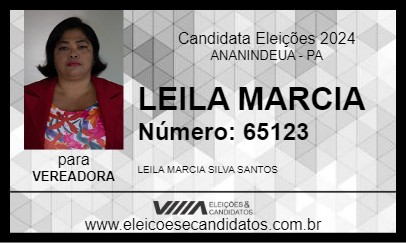 Candidato LEILA MARCIA 2024 - ANANINDEUA - Eleições