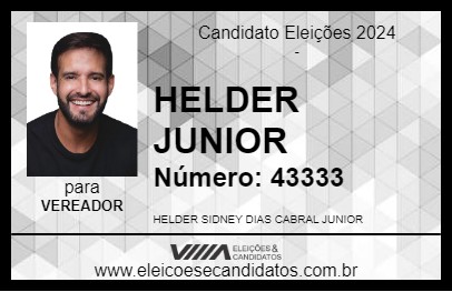 Candidato HELDER JUNIOR 2024 - ANANINDEUA - Eleições