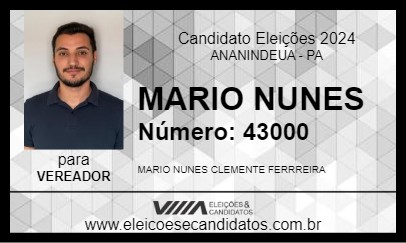 Candidato MARIO NUNES 2024 - ANANINDEUA - Eleições