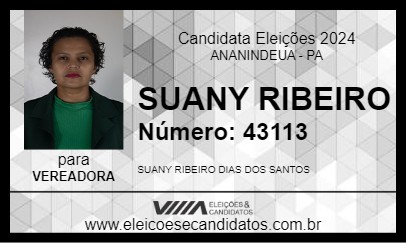 Candidato SUANY RIBEIRO 2024 - ANANINDEUA - Eleições