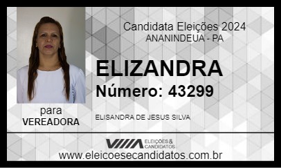 Candidato ELIZANDRA 2024 - ANANINDEUA - Eleições