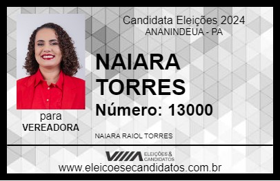 Candidato NAIARA TORRES 2024 - ANANINDEUA - Eleições