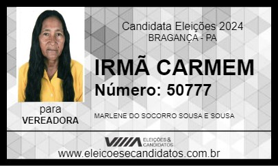 Candidato IRMÃ CARMEM 2024 - BRAGANÇA - Eleições