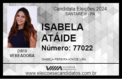 Candidato ISABELA ATÁIDE 2024 - SANTARÉM - Eleições