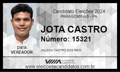 Candidato JOTA CASTRO 2024 - PARAGOMINAS - Eleições