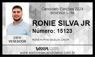 Candidato RONIE SILVA JR 2024 - BENEVIDES - Eleições