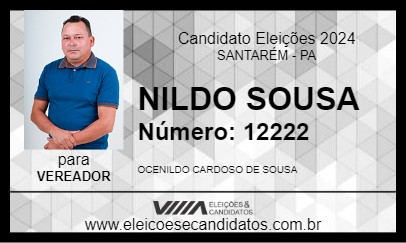 Candidato NILDO SOUSA 2024 - SANTARÉM - Eleições