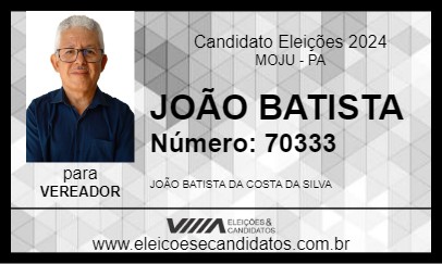 Candidato JOÃO BATISTA 2024 - MOJU - Eleições