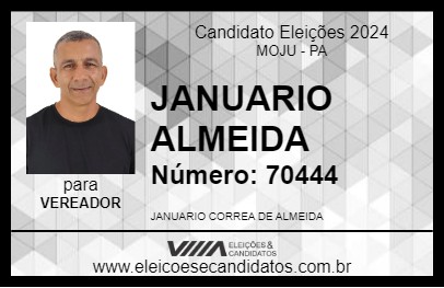 Candidato JANUARIO ALMEIDA 2024 - MOJU - Eleições