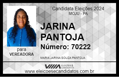 Candidato JARINA PANTOJA 2024 - MOJU - Eleições