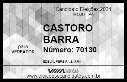 Candidato CASTORO BARRA 2024 - MOJU - Eleições