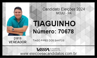 Candidato TIAGUINHO 2024 - MOJU - Eleições