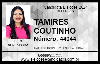 Candidato TAMIRES COUTINHO 2024 - BELÉM - Eleições