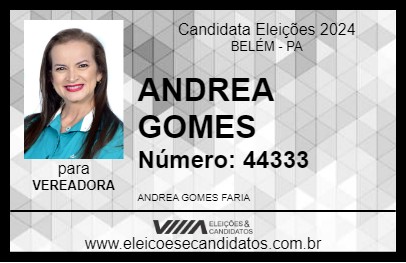 Candidato ANDREA GOMES 2024 - BELÉM - Eleições