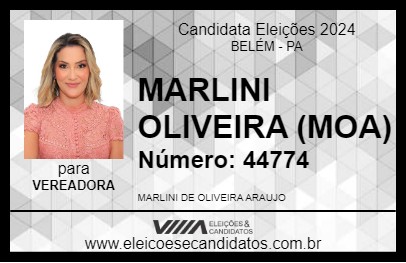 Candidato MARLINI OLIVEIRA (MOA) 2024 - BELÉM - Eleições