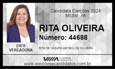 Candidato RITA OLIVEIRA 2024 - BELÉM - Eleições