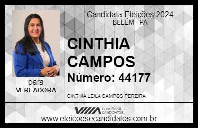 Candidato CINTHIA CAMPOS 2024 - BELÉM - Eleições