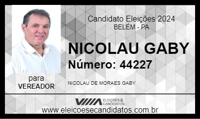 Candidato NICOLAU GABY 2024 - BELÉM - Eleições