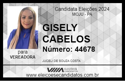 Candidato GISELY CABELOS 2024 - MOJU - Eleições