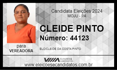 Candidato CLEIDE PINTO 2024 - MOJU - Eleições