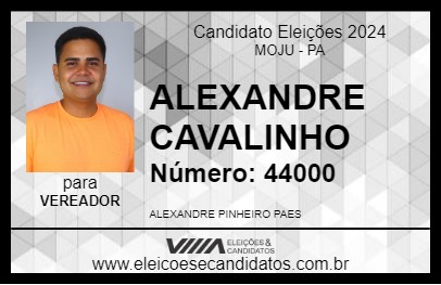 Candidato ALEXANDRE CAVALINHO 2024 - MOJU - Eleições