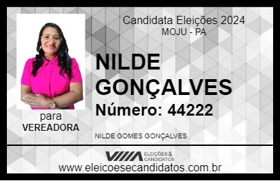 Candidato NILDE GONÇALVES 2024 - MOJU - Eleições