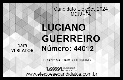 Candidato LUCIANO GUERREIRO 2024 - MOJU - Eleições