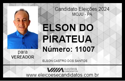 Candidato ELSON DO PIRATEUA 2024 - MOJU - Eleições