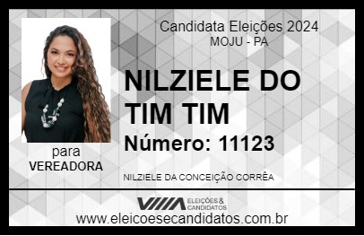 Candidato NILZIELE DO TIM TIM 2024 - MOJU - Eleições