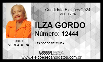 Candidato ILZA GORDO 2024 - MOJU - Eleições