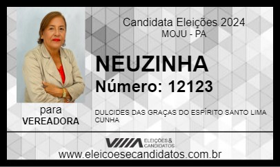 Candidato NEUZINHA 2024 - MOJU - Eleições