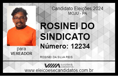 Candidato ROSINEI DO SINDICATO 2024 - MOJU - Eleições