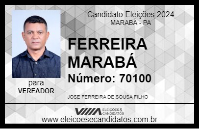 Candidato FERREIRA MARABÁ 2024 - MARABÁ - Eleições