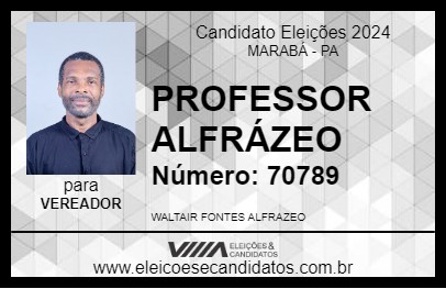 Candidato PROFESSOR ALFRÁZEO 2024 - MARABÁ - Eleições