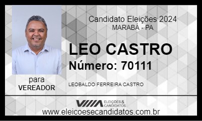 Candidato LEO CASTRO 2024 - MARABÁ - Eleições