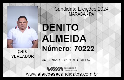 Candidato DENITO  ALMEIDA 2024 - MARABÁ - Eleições