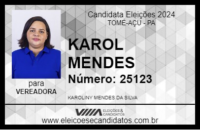 Candidato KAROL MENDES 2024 - TOMÉ-AÇU - Eleições