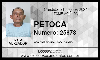 Candidato PETOCA 2024 - TOMÉ-AÇU - Eleições