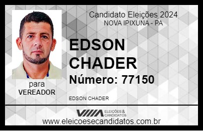 Candidato EDSON CHADER 2024 - NOVA IPIXUNA - Eleições