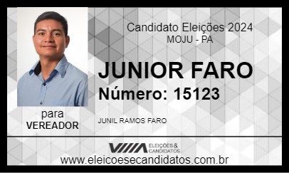 Candidato JUNIOR FARO  2024 - MOJU - Eleições