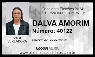 Candidato DALVA AMORIM 2024 - SÃO FRANCISCO DO PARÁ - Eleições