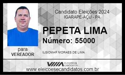 Candidato PEPETA LIMA 2024 - IGARAPÉ-AÇU - Eleições